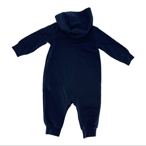 Nike Hooded Sweatshirt Zip Up Navy Blue Coverall - Picture 4 of 6